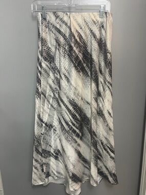 Zara Black and White Printed Maxi Skirt